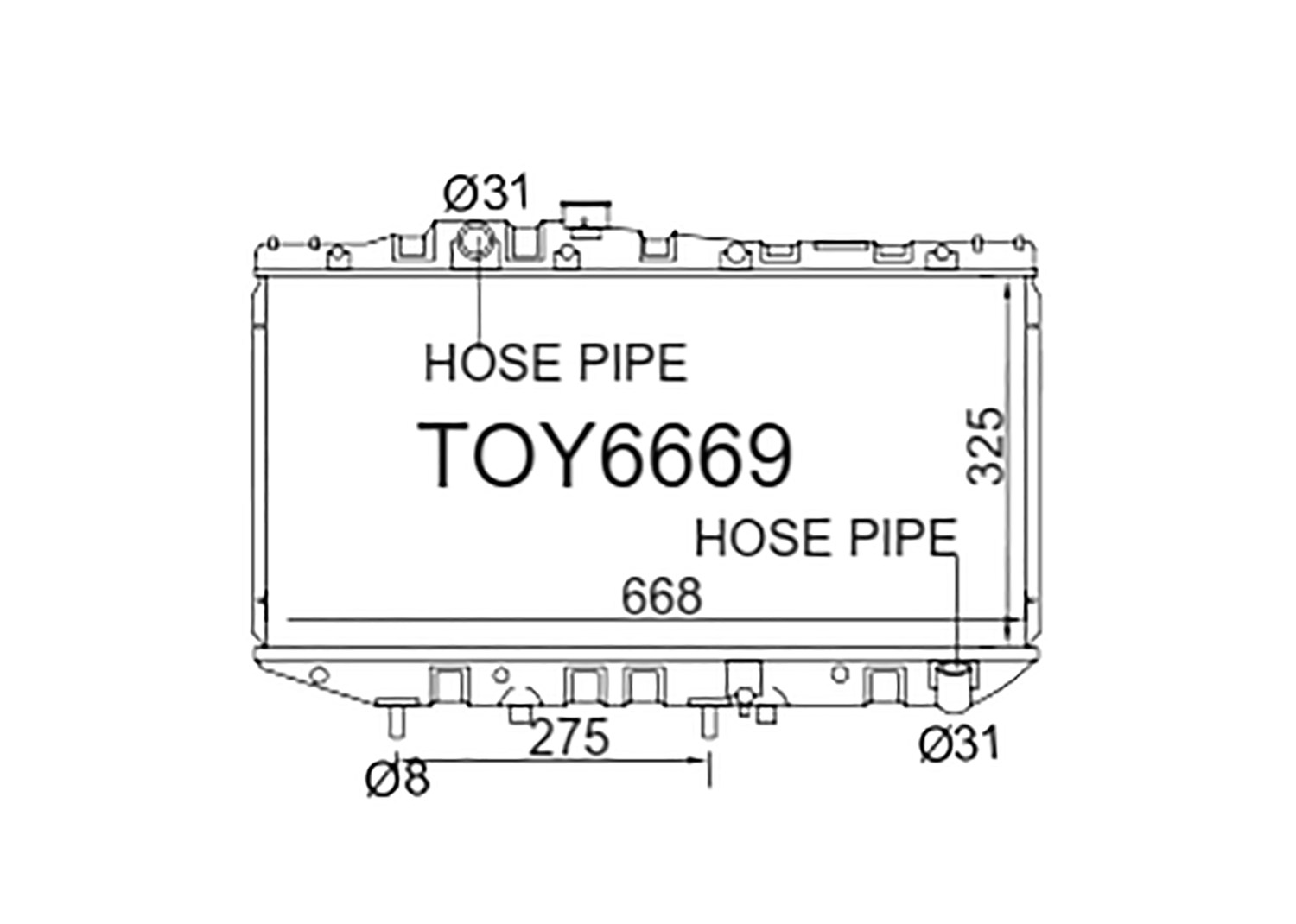 Fenix Cooling Radiator Toyota Camry / Vista SV20 2.0L Petrol 1986-1991 SR