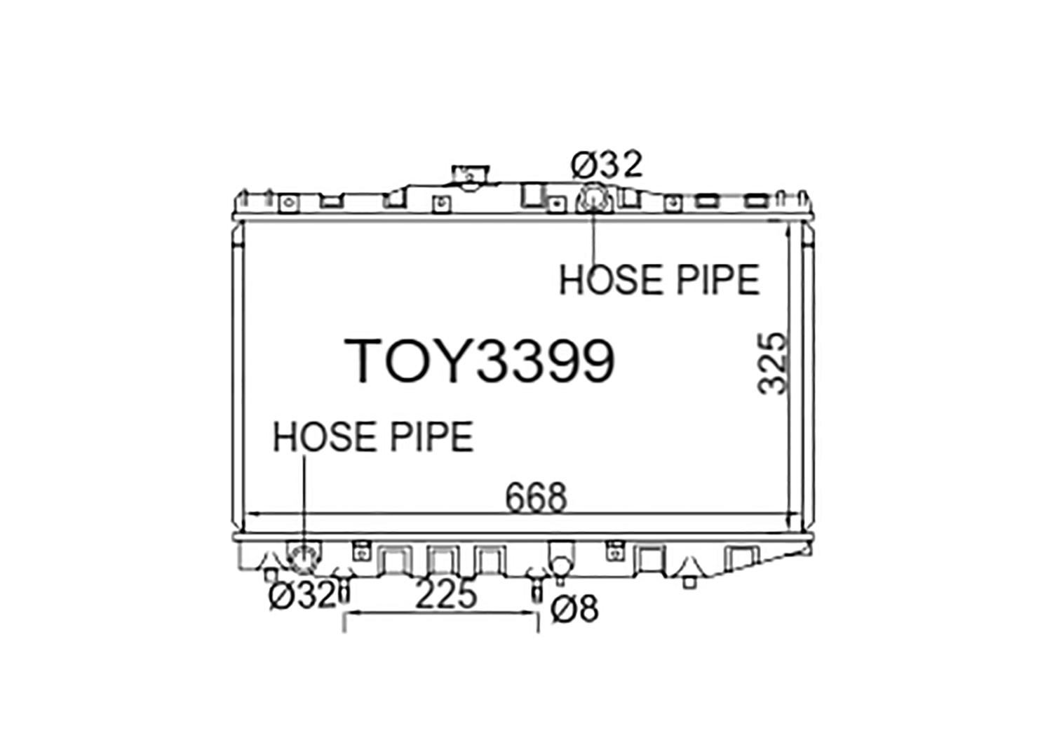 Fenix Cooling Radiator Toyota Corolla AE80 & Celica AT160 1.3L, 1.5L & 1.6L Petrol 1983-1989 SR