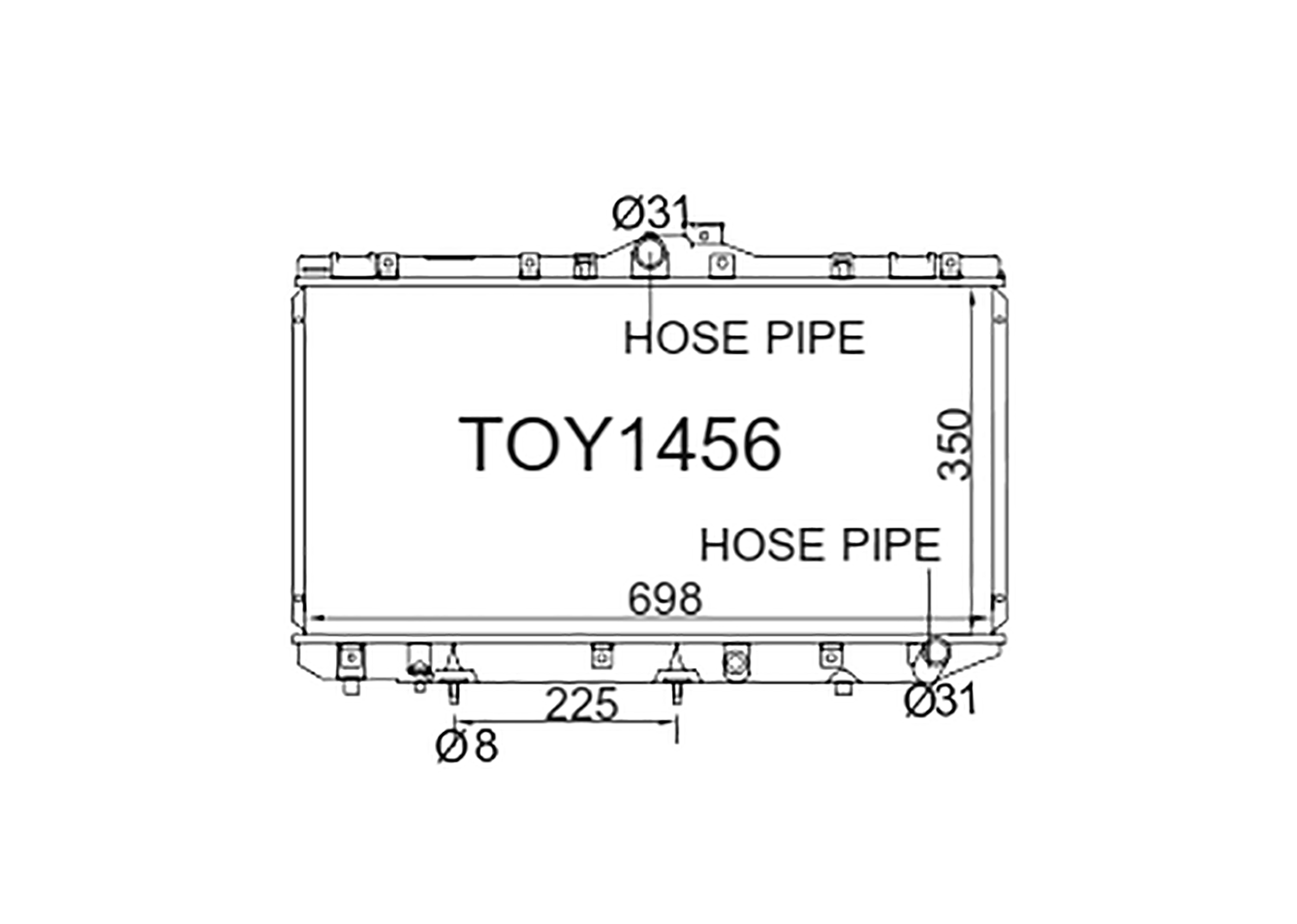 Fenix Cooling Radiator Toyota Corolla CE100 / CE110 2.0L Diesel 1991-2002 SR