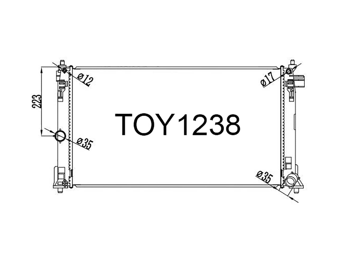 Fenix Cooling Radiator Toyota Corolla E210 1.6L Petrol 2019- SR