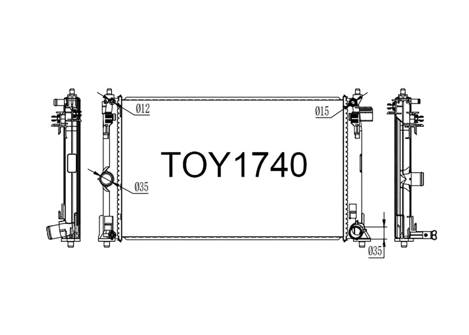 Fenix Cooling Radiator Toyota Corolla E210 2.0L Petrol 2018- SR