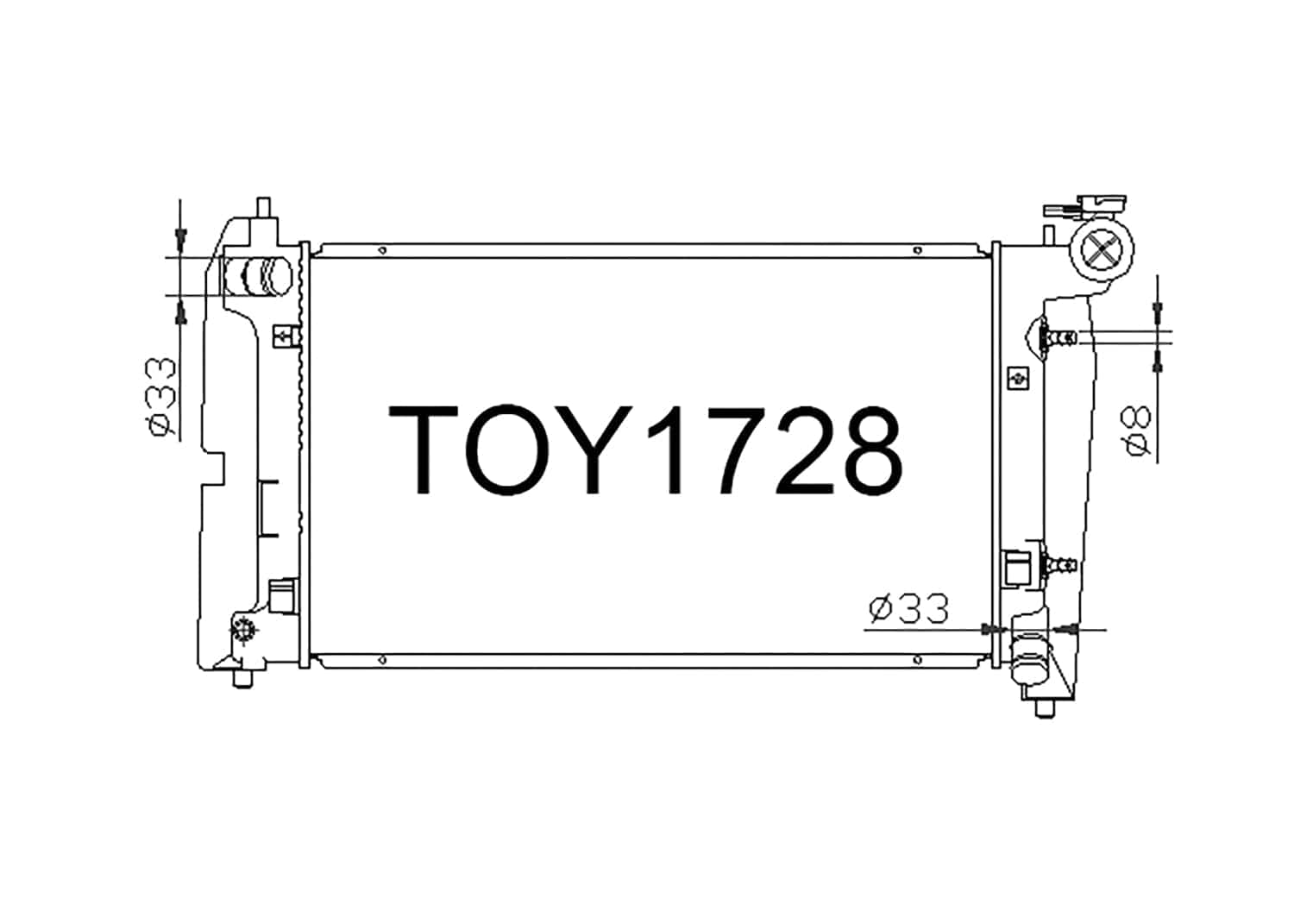 Fenix Cooling Radiator Toyota Corolla, Verso / Spacio, Will ZZE120, NZE121  & Voltz Petrol 2000-2008 SR
