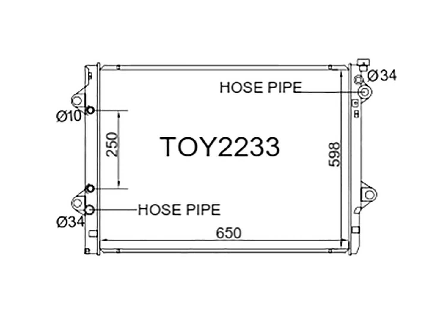 Fenix Cooling Radiator Toyota FJ Cruiser GSJ15W, Land Cruiser Prado J120 4.0L & Hilux Surf TRN210 2002-2009 SR