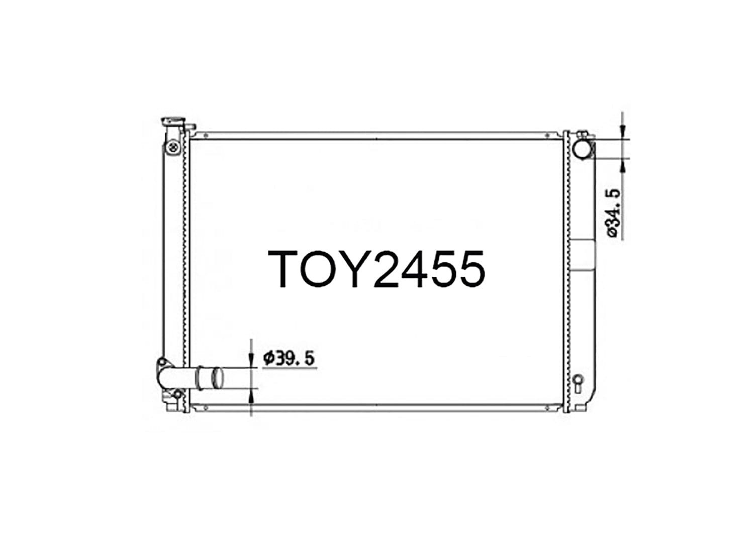 Fenix Cooling Radiator Toyota Harrier MCU30 3.3L Hybrid Petrol 2005-2007 [Overflow points Driver side] SR