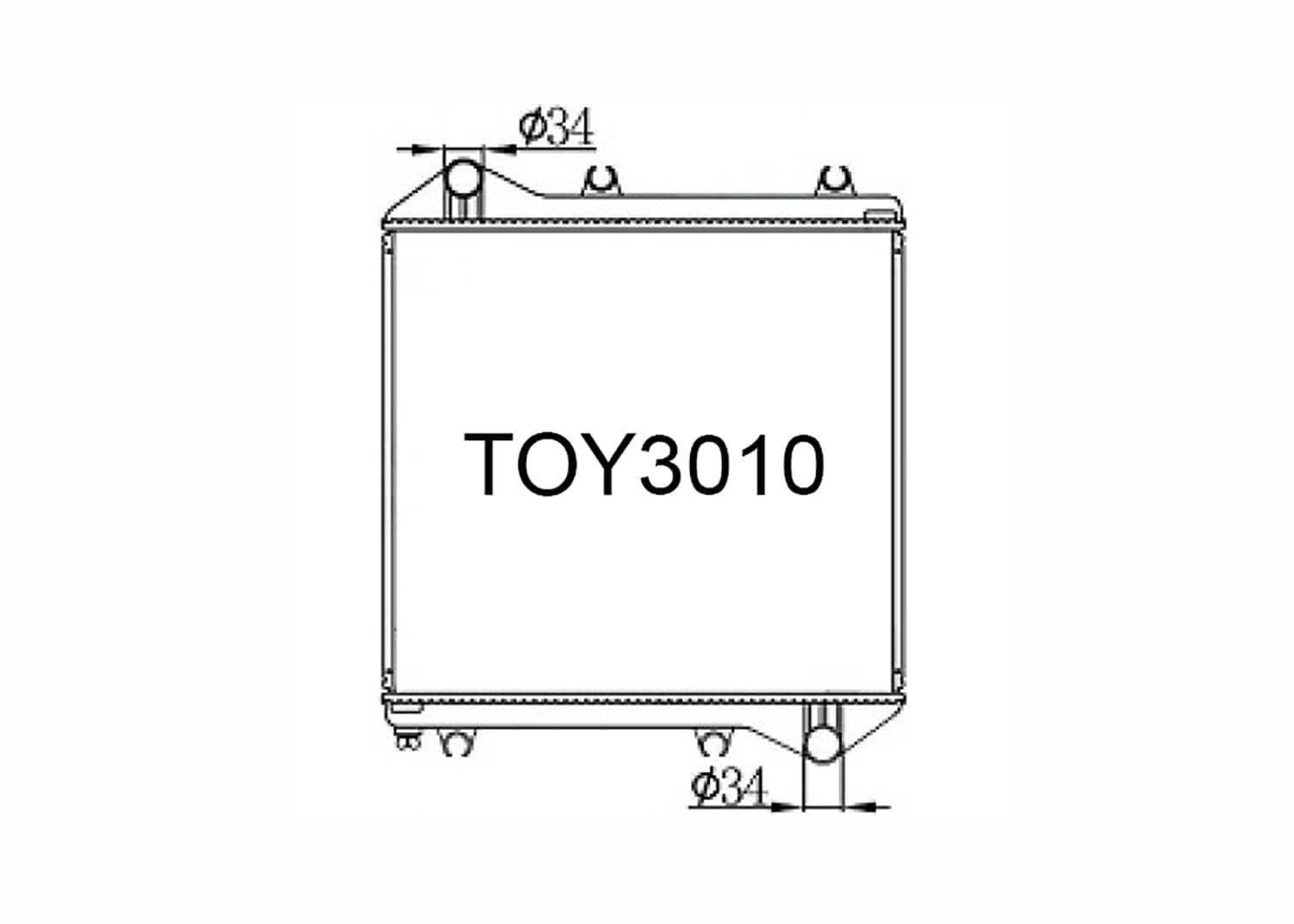 Fenix Cooling Radiator Toyota Hiace Super Custom KZH100 3.0L Diesel 1994-2004 [Auxiliary] SR