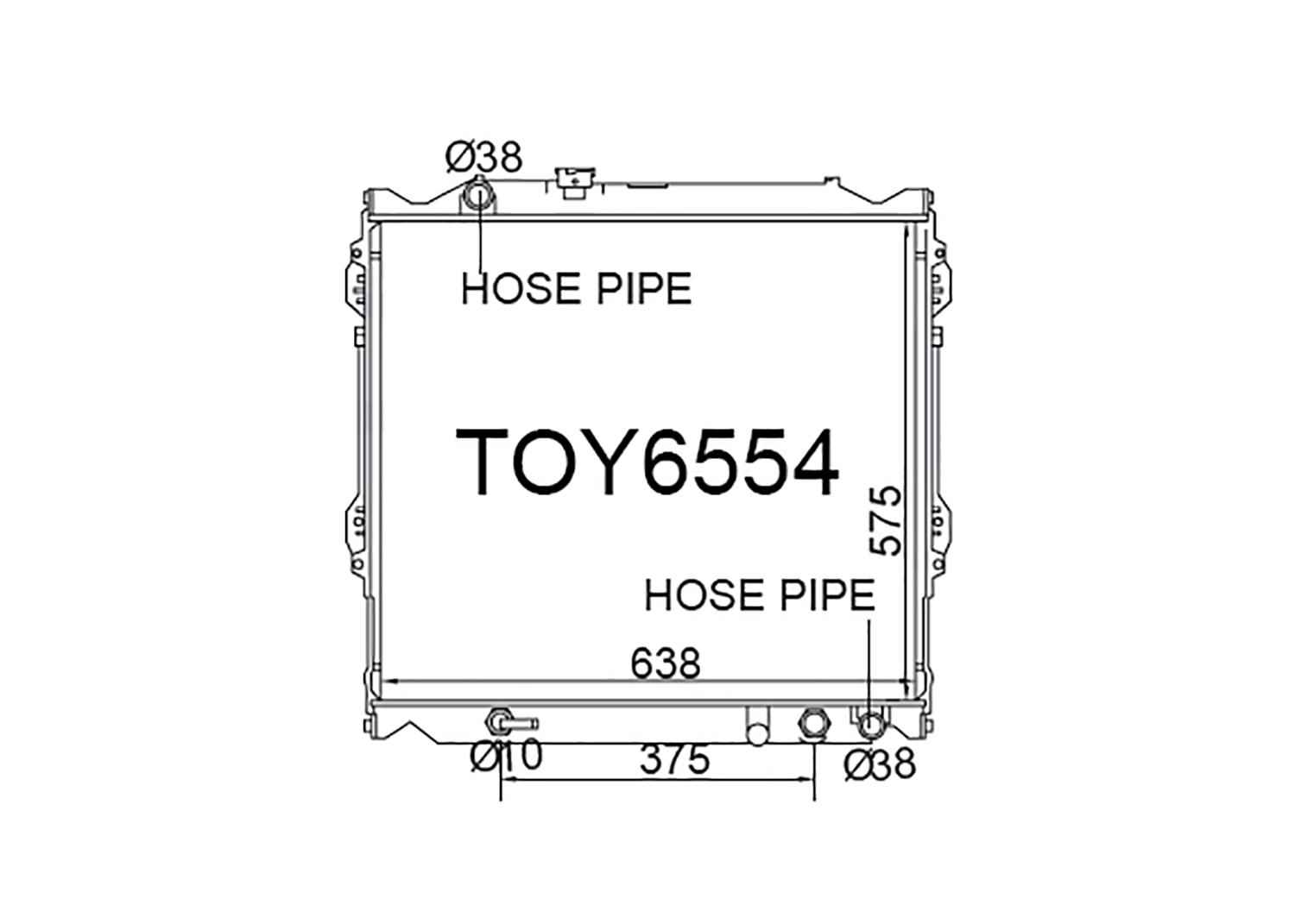Fenix Cooling Radiator Toyota Hilux Surf KZN185 & Land Cruiser Prado KZJ95 3.0L Diesel 1995-2002 SR