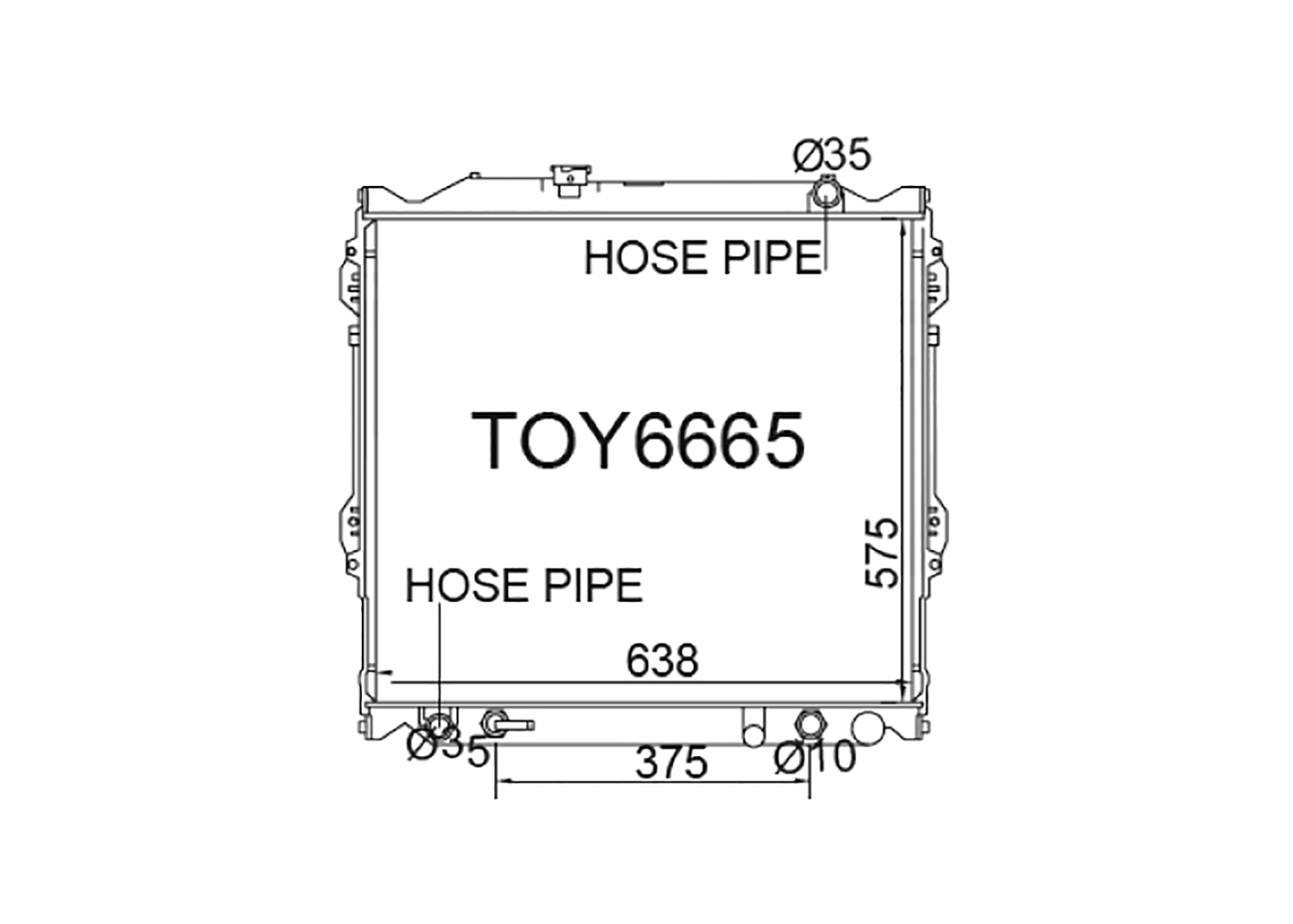 Fenix Cooling Radiator Toyota Hilux Surf VZN185 / RZN185 & Land Cruiser Prado VZJ95 3.0L Petrol 1995-2002 SR