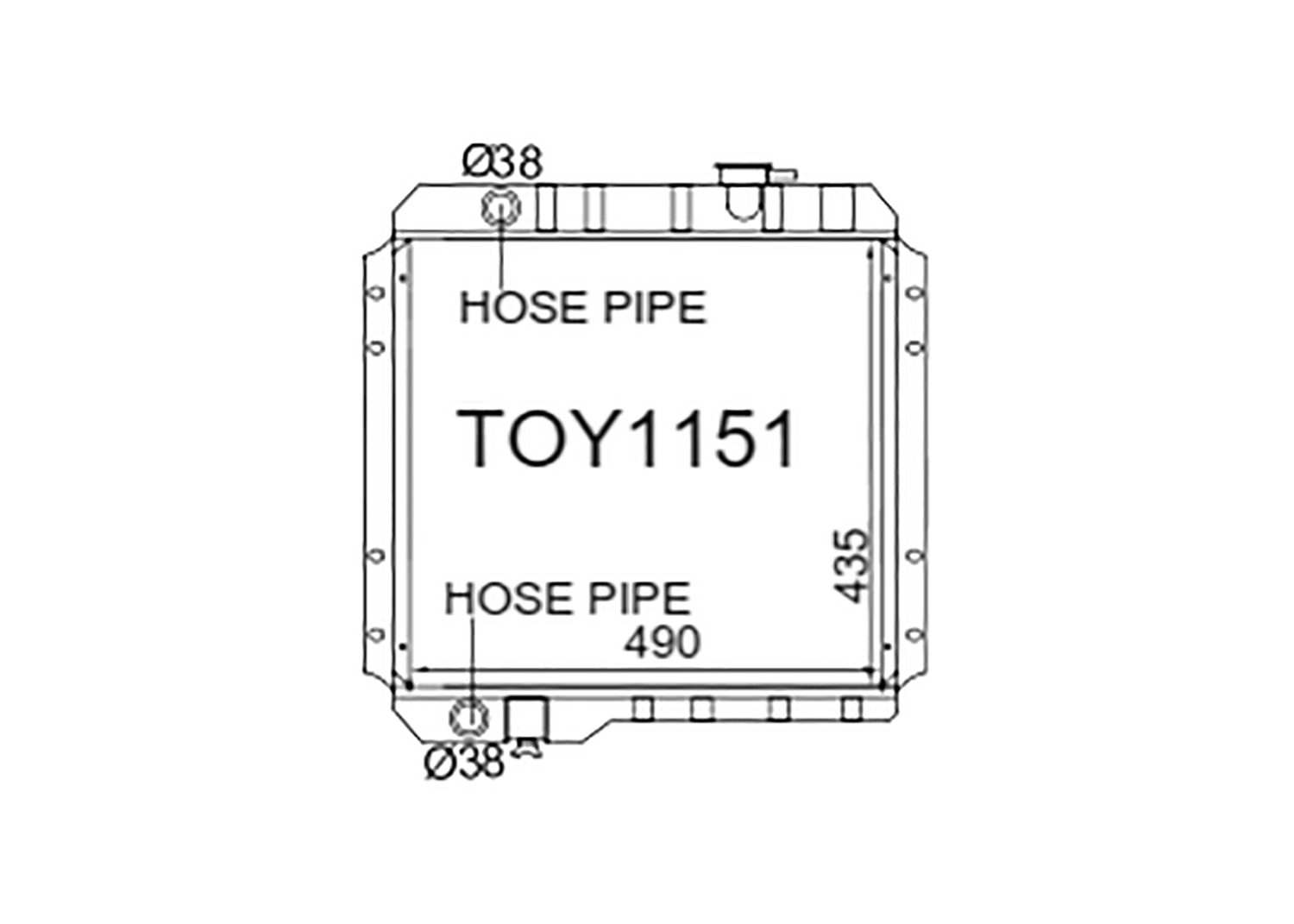Fenix Cooling Radiator Toyota Land Cruiser BJ40 / BJ42 3.4L Diesel 1981-1984 SR