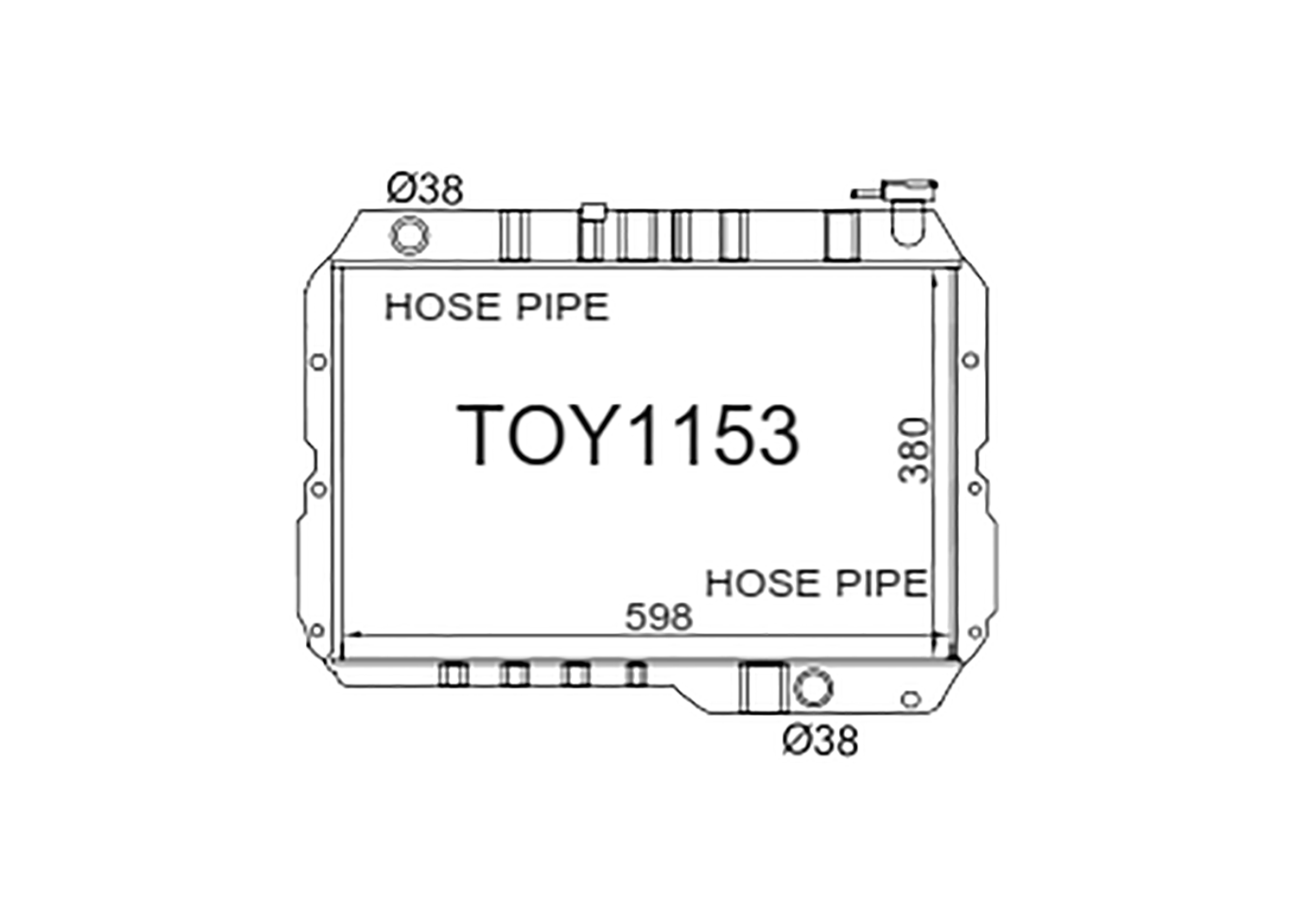 Fenix Cooling Radiator Toyota Land Cruiser FJ60 4.0L & 4.2L Petrol 1960-1974 SR