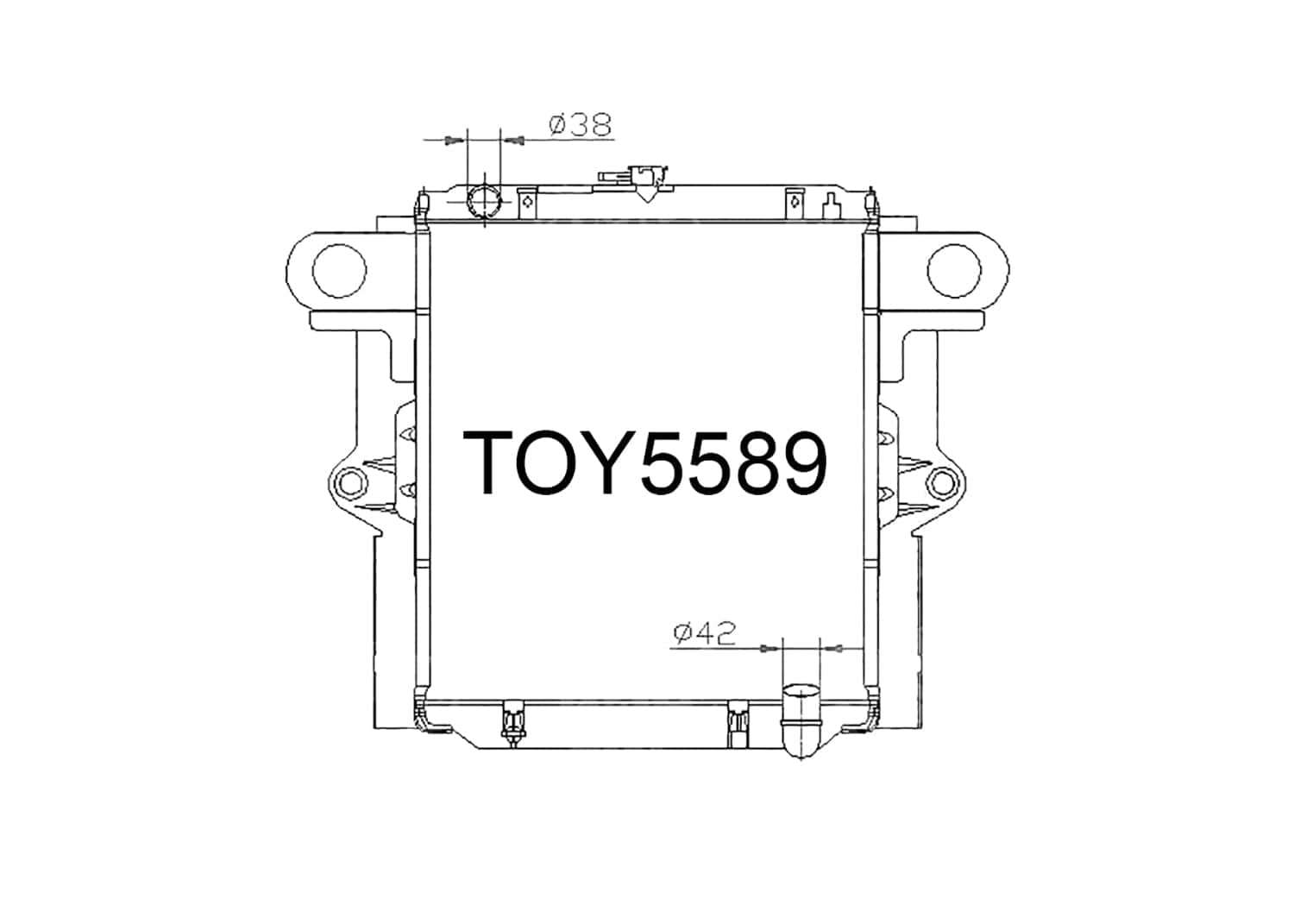Fenix Cooling Radiator Toyota Land Cruiser HZJ71 / HZJ76 / HZJ78 / HZJ79 4.2L Diesel 2001-2007 SR