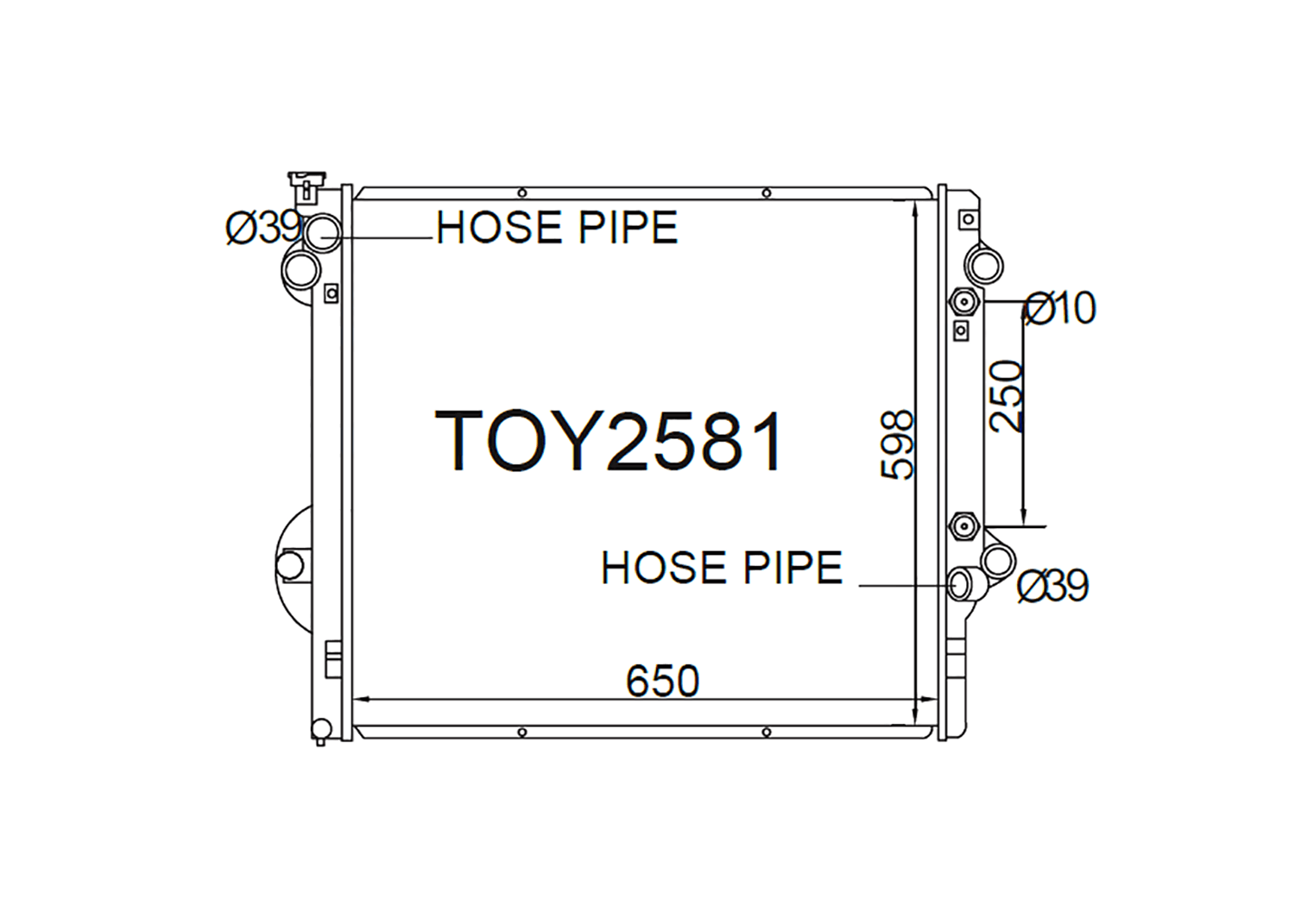 Fenix Cooling Radiator Toyota Land Cruiser Prado J120 3.0L Diesel 2002-2009 [With Cap] SR