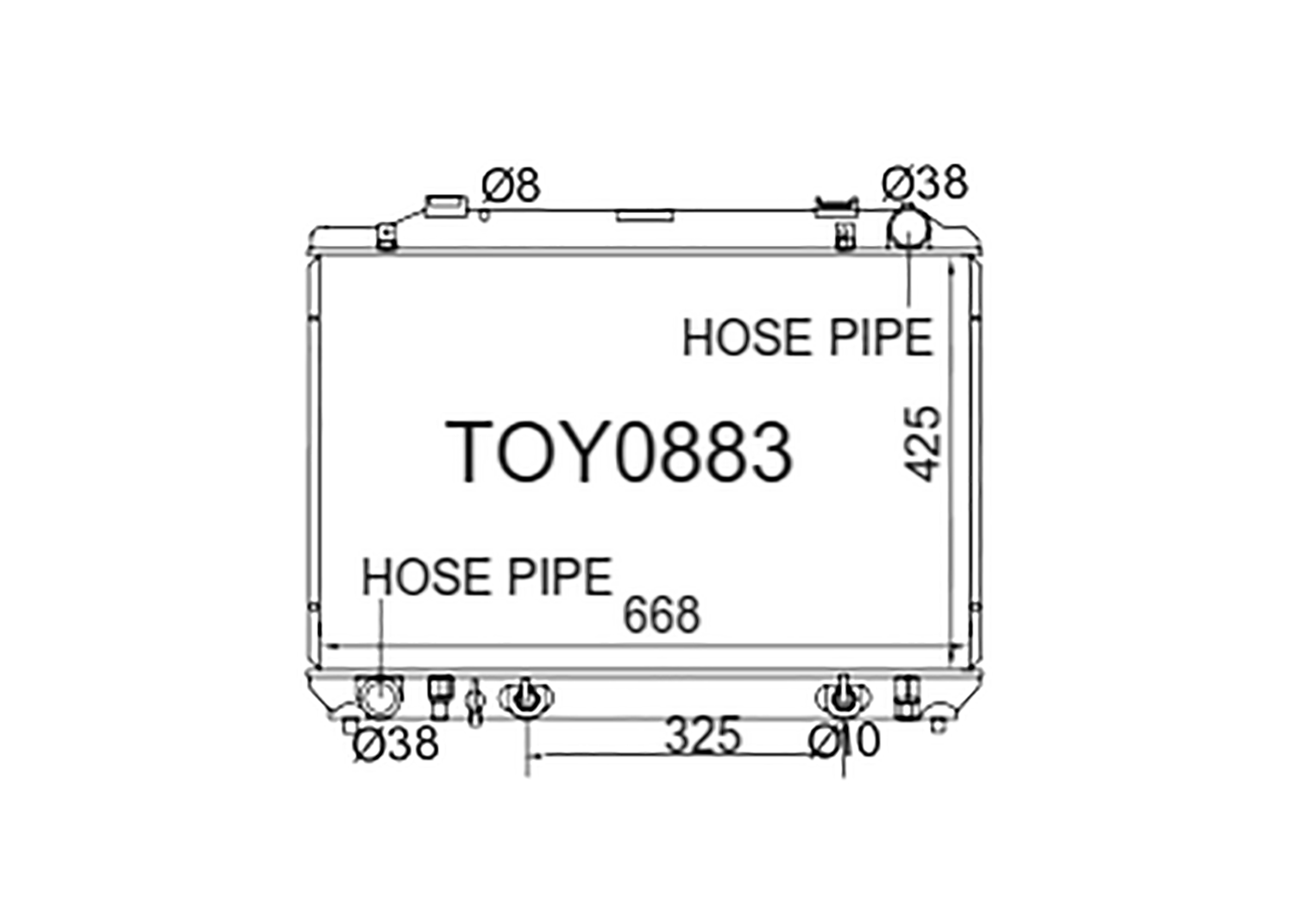 Fenix Cooling Radiator Toyota LiteAce & TownAce Noah CR42 2.2L Diesel 2000-2007 SR