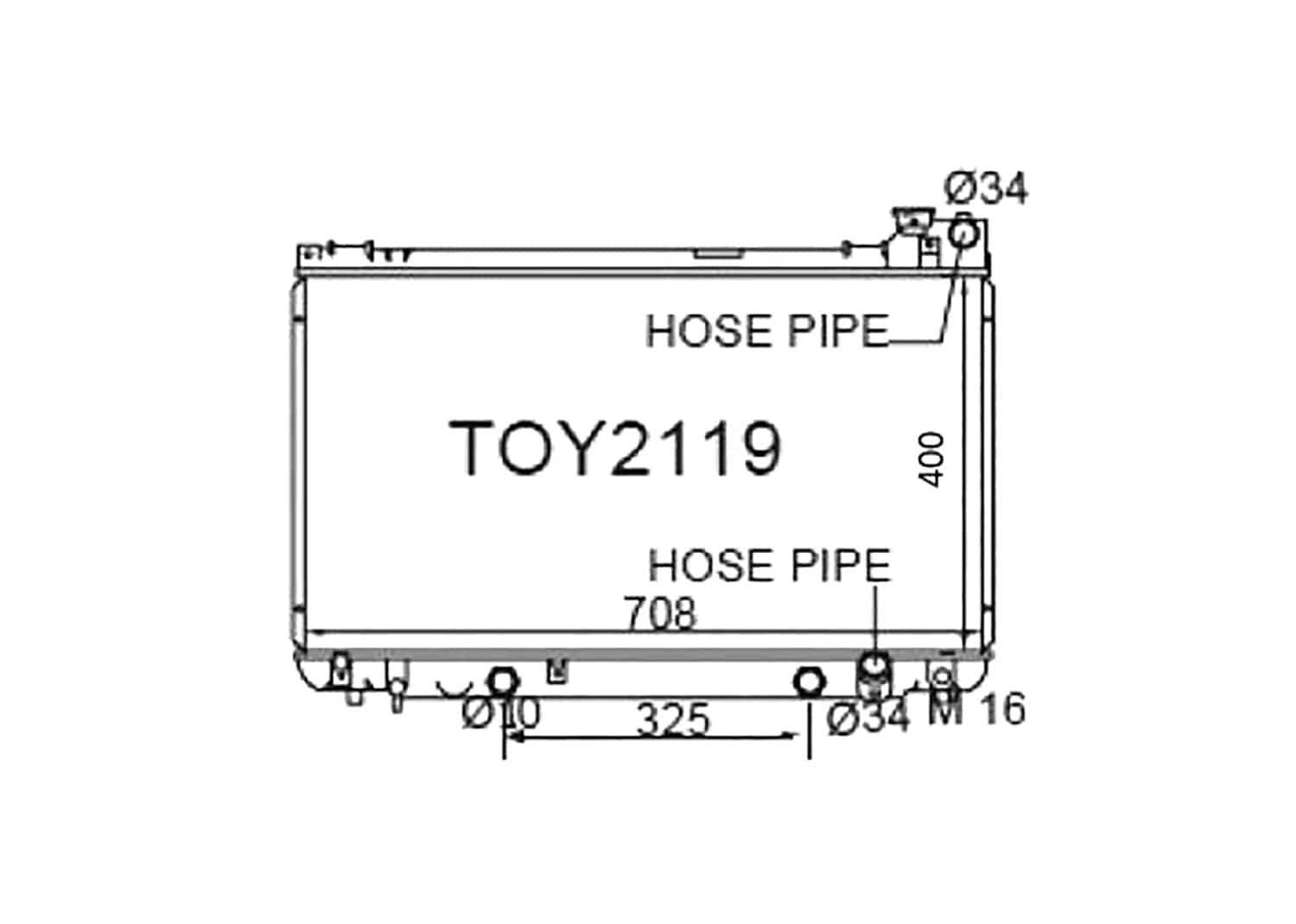 Fenix Cooling Radiator Toyota Mark II / Verossa / Blit JZX110 2.5L Petrol 2000-2007 SR