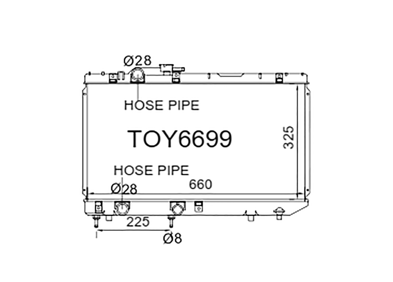 Fenix Cooling Radiator Toyota Paseo / Cynos EL40 1.5L Petrol 1991-1995 SR
