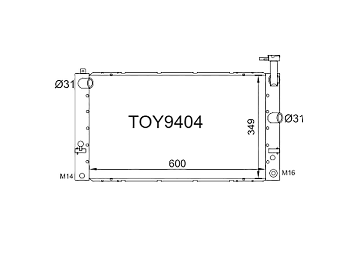 Fenix Cooling Radiator Toyota Prius NHW20 1.5L Hybrid 2003-2009 SR