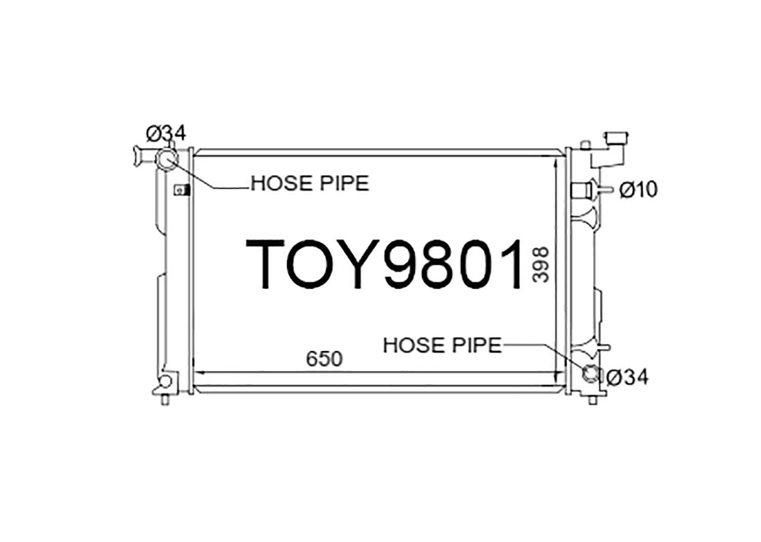 Fenix Cooling Radiator Toyota Vista Ardeo SV50 1998-2003 SR