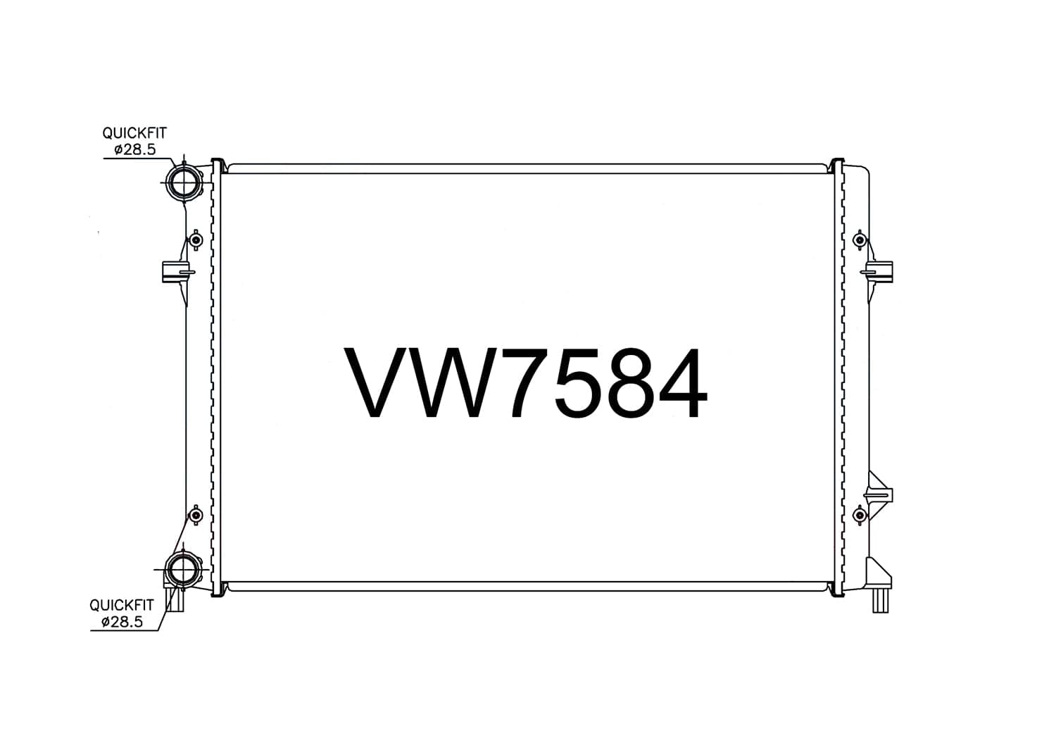 Fenix Cooling Radiator Volkswagen Golf R32 MK5 / Passat B6, B7 & CC V6 Petrol 2004-2016 SR