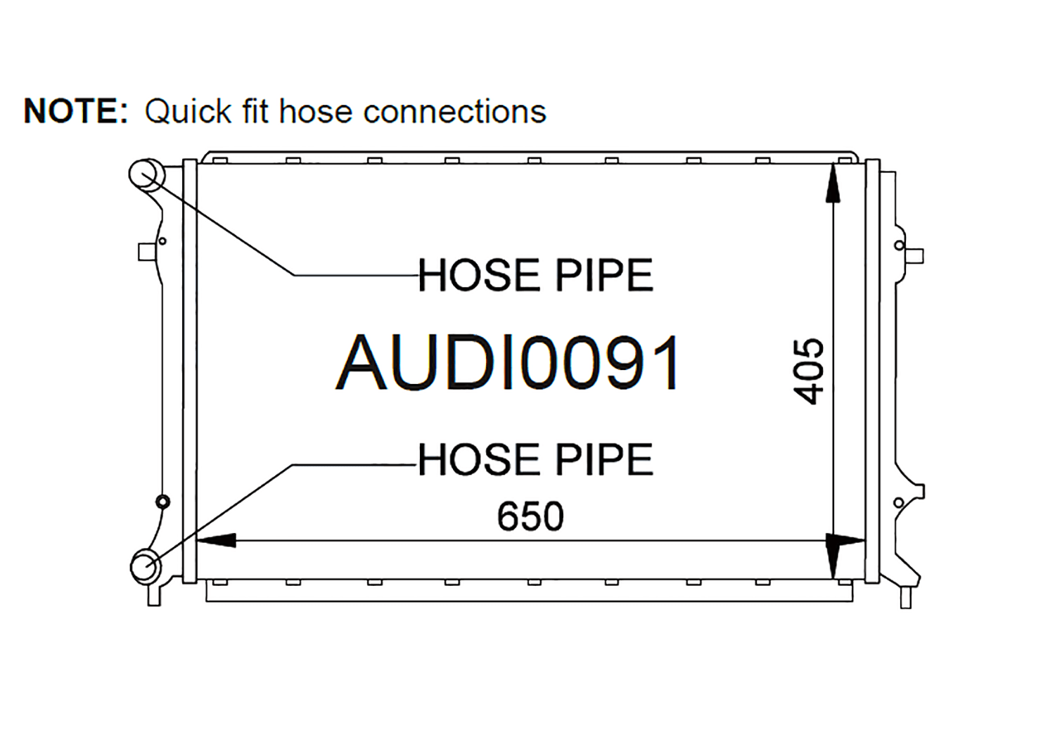 Fenix Cooling Radiator Volkswagen Jetta 1KM / Passat 3C 2005-2010 SR