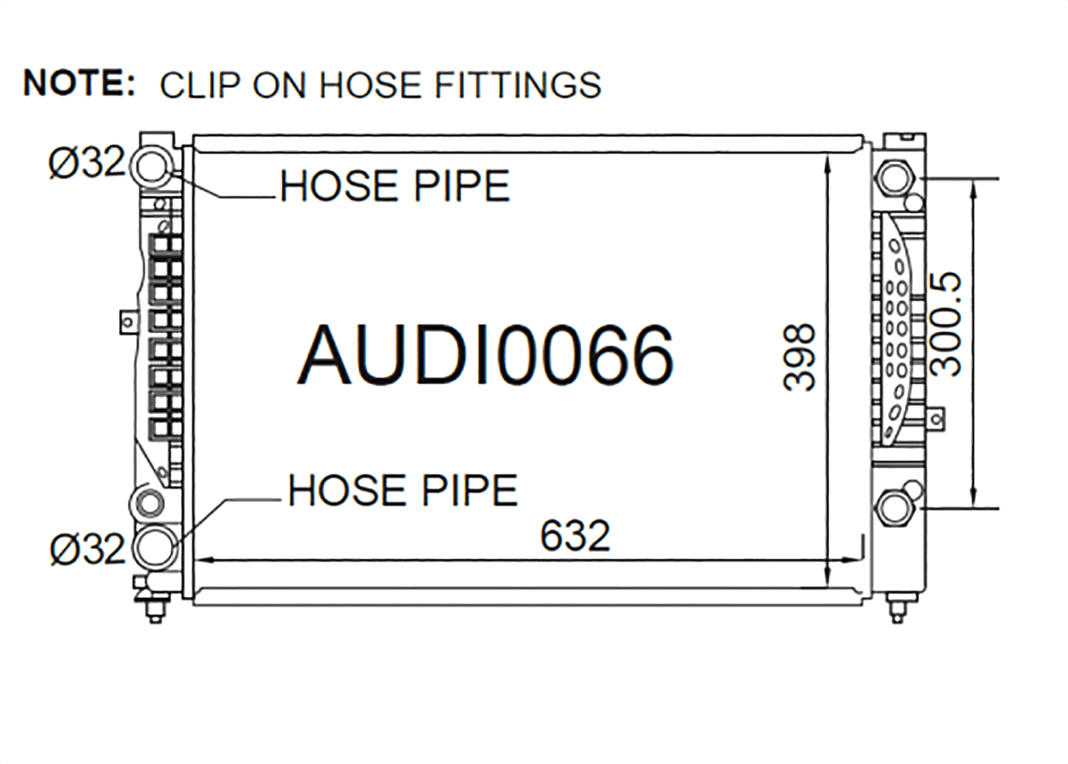 Fenix Cooling Radiator Volkswagen Passat B5 1.8L 1996-2005 SR