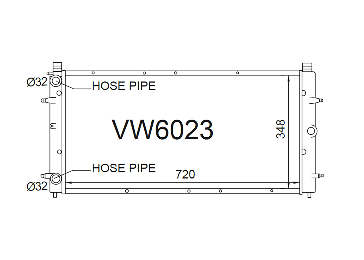 Fenix Cooling Radiator Volkswagen Transporter T4 2.5L Petrol 1993-2003 SR