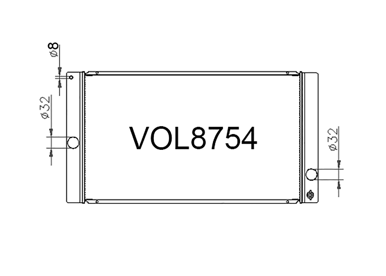 Fenix Cooling Radiator Volvo C30, C70, S40 & V50 2004-2013 SR