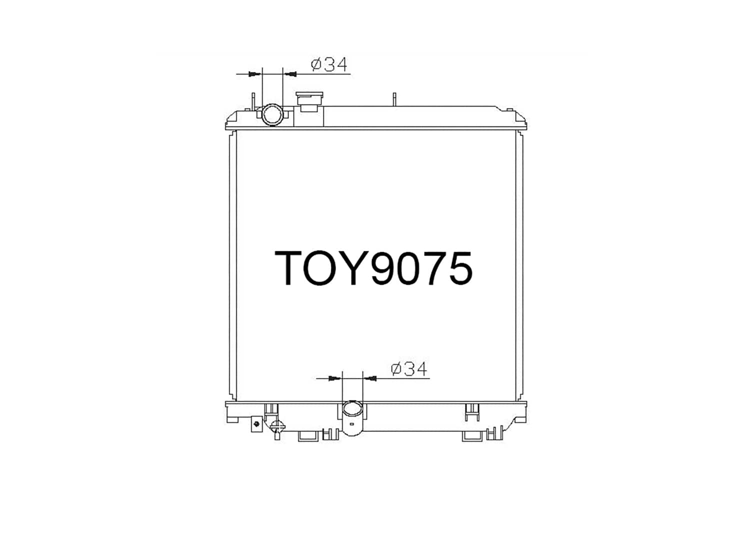 Fenix Radiators Radiator Toyota Dyna / ToyoAce LY220 / LY230 / LY240 / LY270 / LY280 / LY290 3.0L Diesel SR