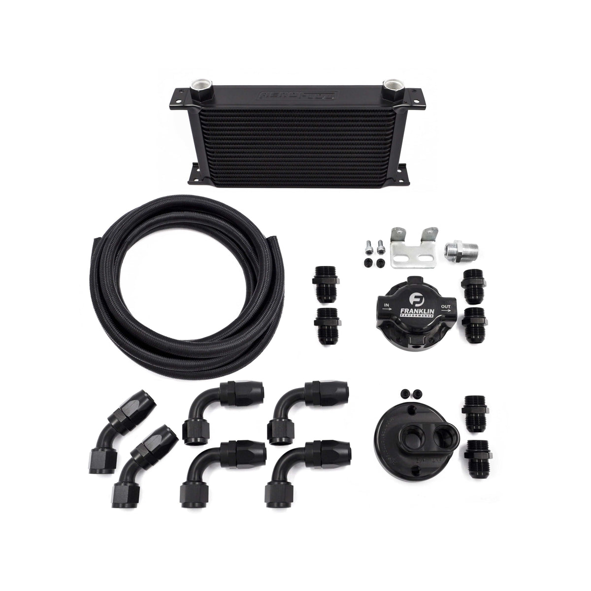 Franklin Performance Oil Coolers Franklin Performance Oil Filter Relocation & Cooling Kit - with Aeroflow Oil Cooler SR