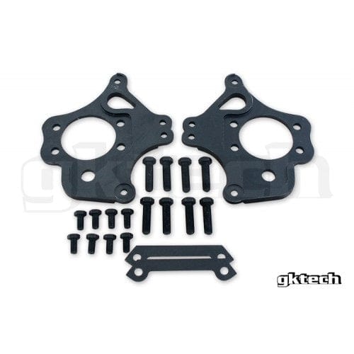 GKTECH 2 pot Nissan dual caliper brackets (pair) SR