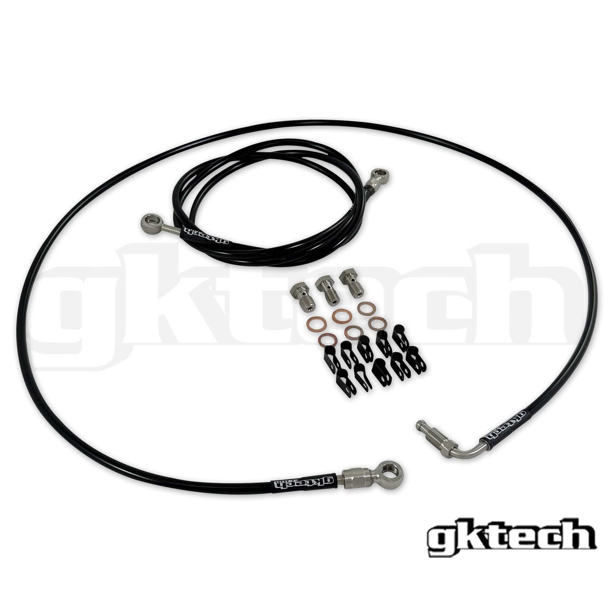 GKTECH Behind shifter - LHD In-line braided brake line kit SR