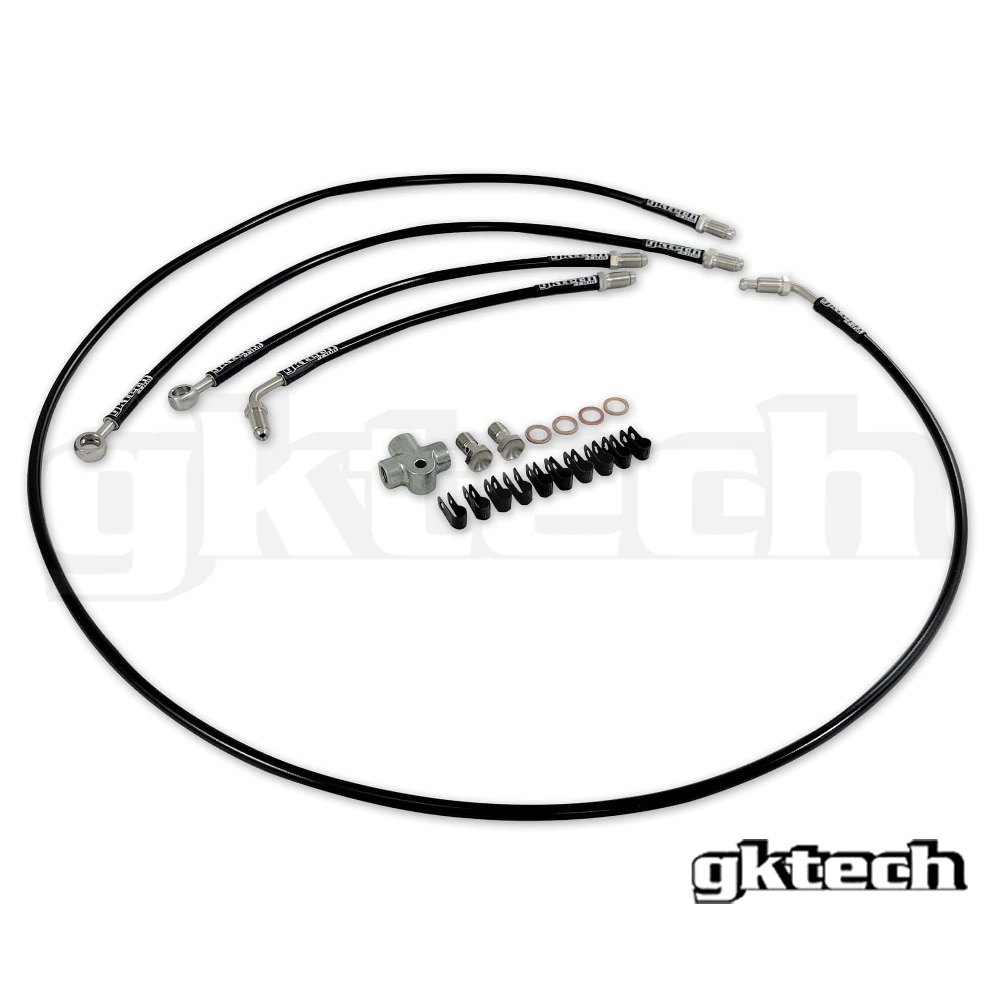 GKTECH Stainless steel braided teflon lined ABS Delete kit SR