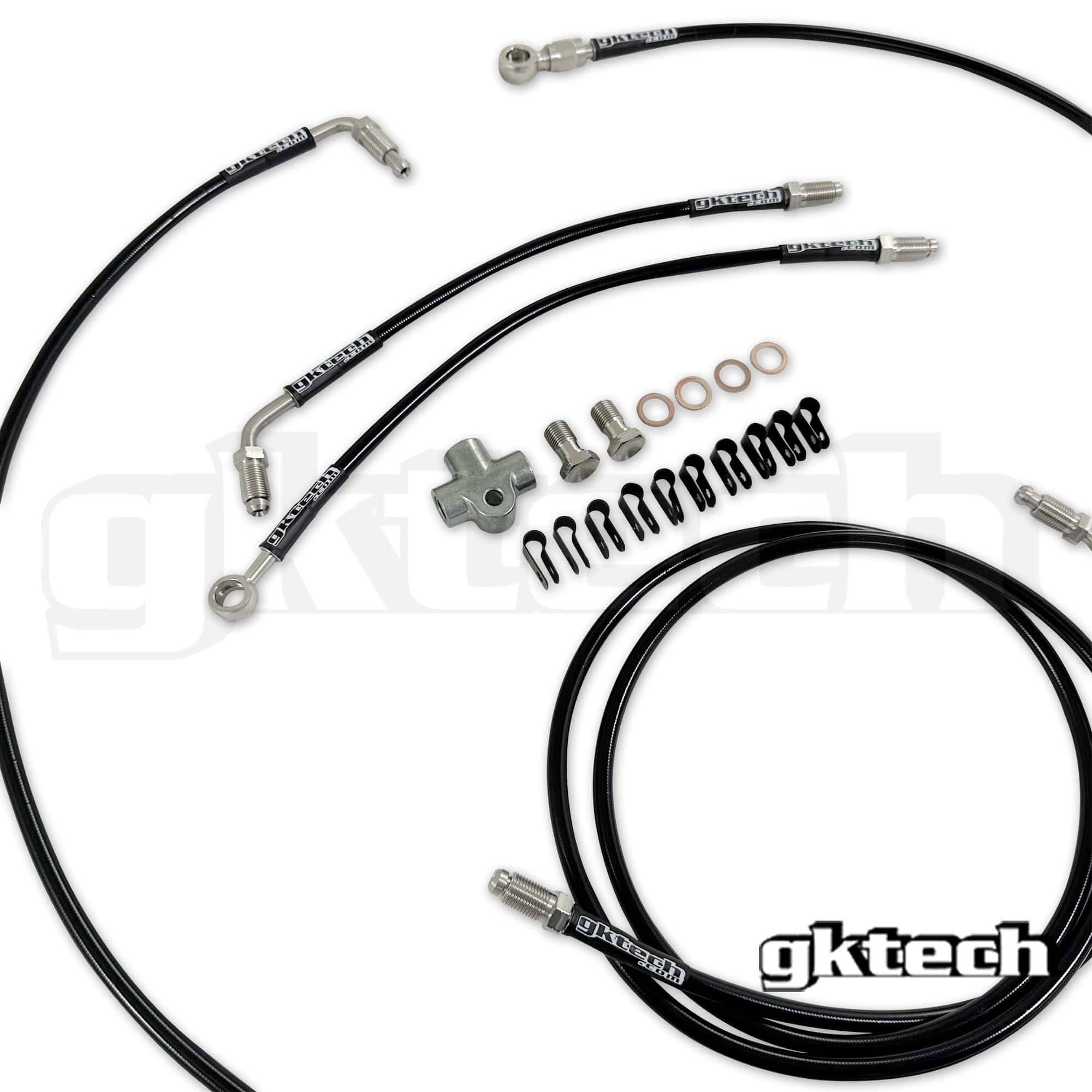GKTECH Stainless steel braided teflon lined ABS Delete kit SR