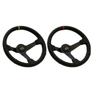 GKTECH Steering wheel 350mm Deep dished perforated leather SR