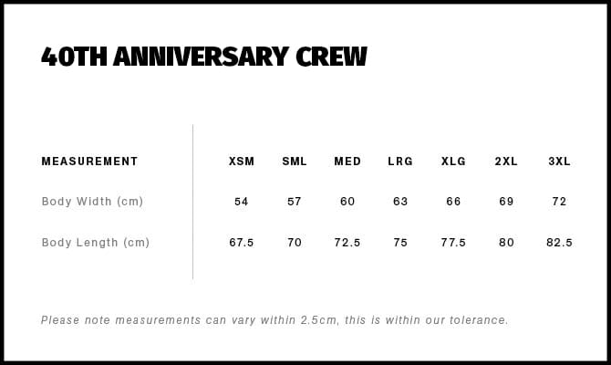 Haltech Apparel & Merchandise Haltech 40th Anniversary Crew Neck (HT-331000) SR