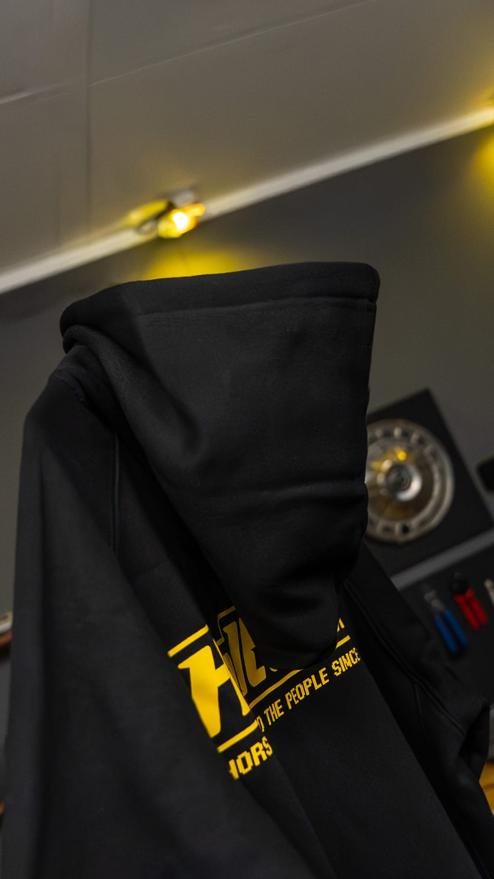 Haltech Apparel & Merchandise Haltech "Classic" Hoodie Black with Yellow Logo (HT-330300YL) SR