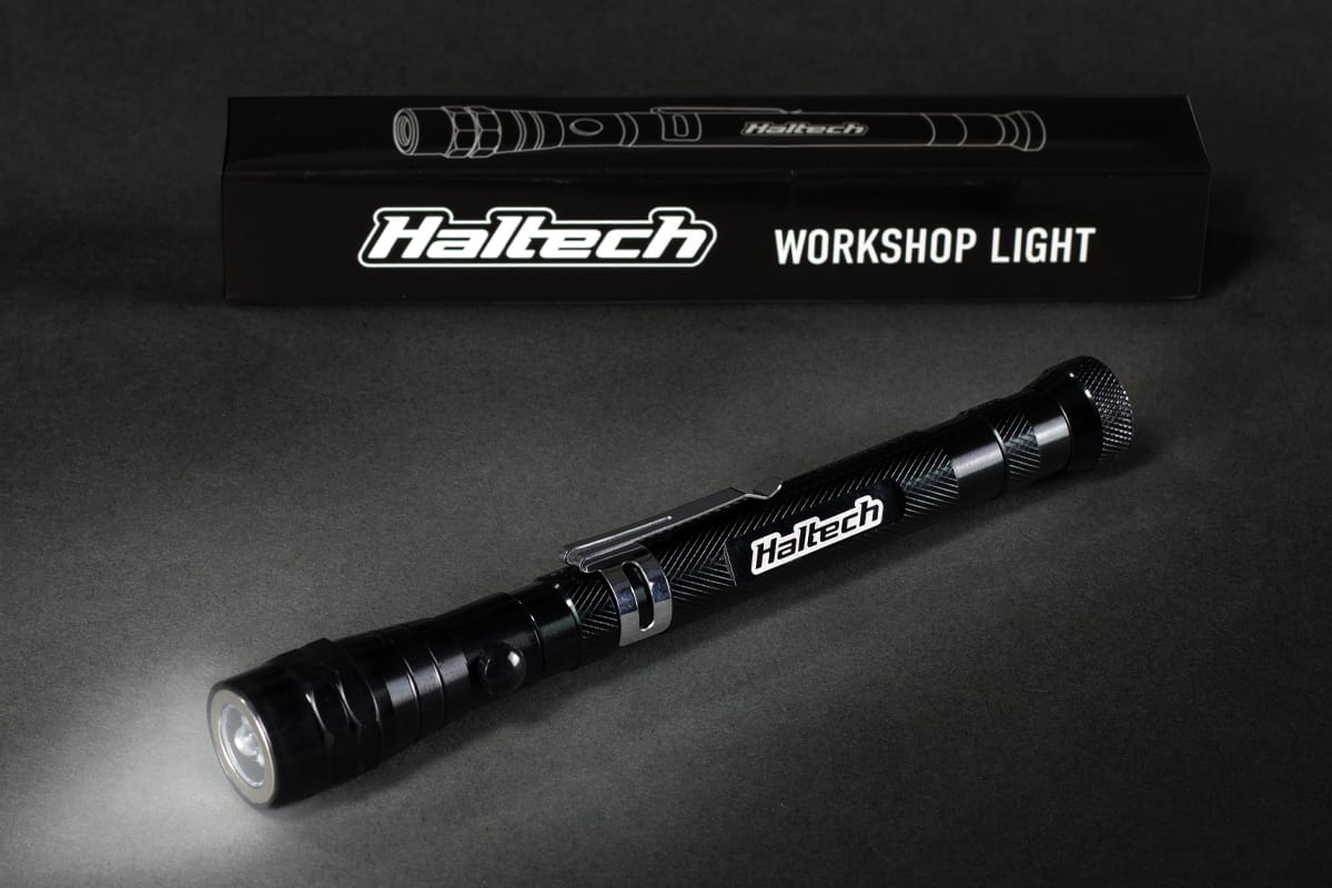 Haltech Apparel & Merchandise Haltech LED Telescopic Workshop Light Length: 17.3cm - 56.7cm Haltech LED Telescopic Workshop Light (HT-309011) SR