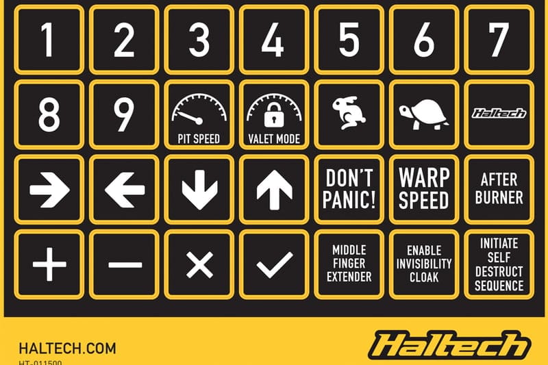 HALTECH CAN Keypad Label Set HALTECH CAN Keypad Label Set SR