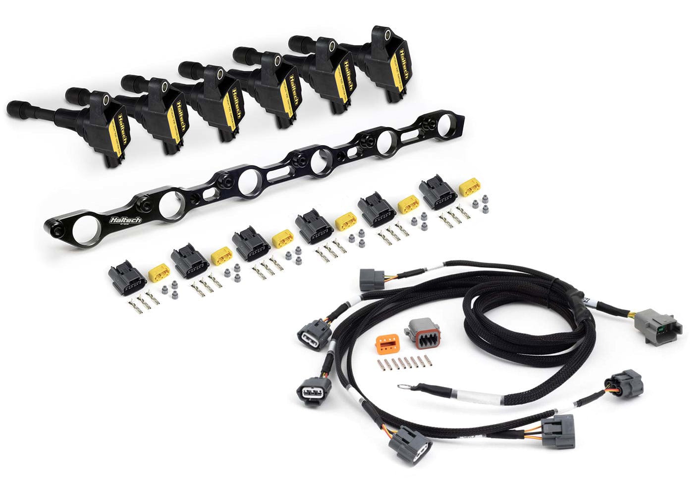 Haltech ECU Haltech R35 Coil Conversion Kit for Toyota JZ- Incls bracket, coils, connectors, harness - HT-120201 SR
