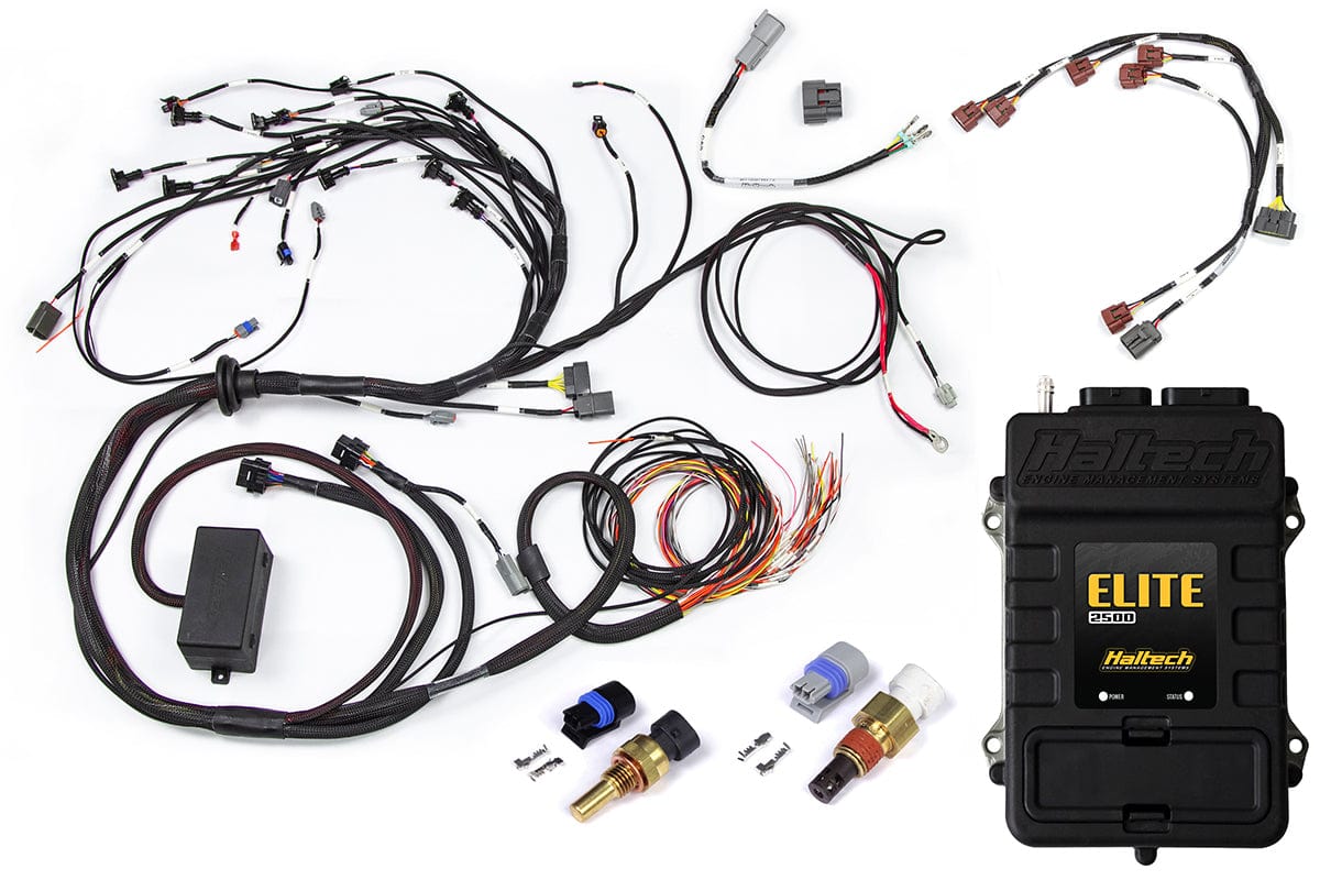 Haltech ECU Haltech RB Twin CAM Elite 2500 ECU, Main Harness, CAS Breakout, Earl HT-151308 SR