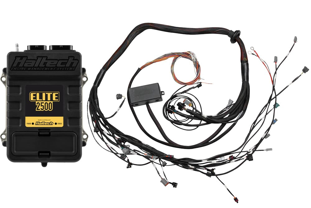 Haltech Engine Management Elite 2500 + Toyota 2JZ HPI6 Terminated Harness Kit Injector Connector: Bosch EV1 Haltech Elite 2500 + Toyota 2JZ HPI6 Terminated Harness Kit (HT-151326) SR