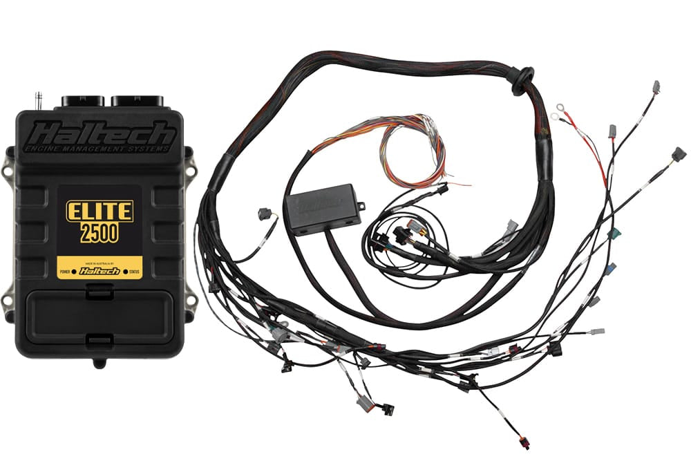 Haltech Engine Management Elite 2500 + Toyota 2JZ IGN-1A Terminated Harness Kit Injector Connector: Bosch EV1 Haltech Elite 2500 + Toyota 2JZ IGN-1A Terminated Harness Kit (HT-151355) SR