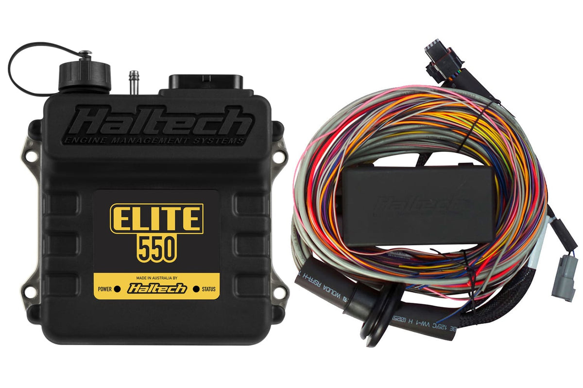 Haltech Engine Management Elite 550 + Premium Universal Wire-in Harness Kit Length: 2.5m (8') Haltech Elite 550 + Premium Universal Wire-in Harness Kit (HT-150404) SR