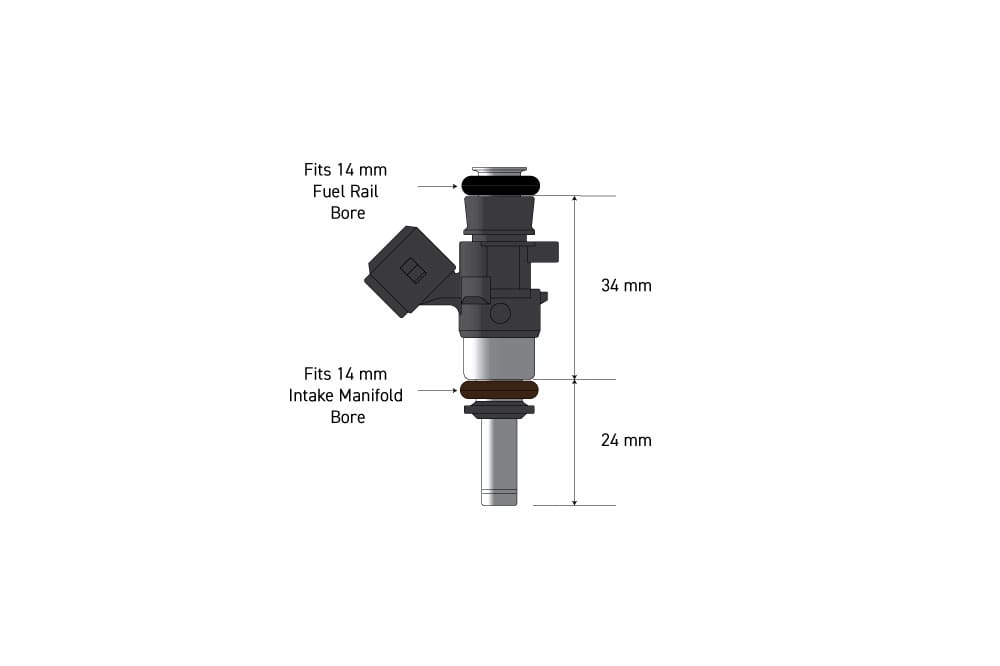 Haltech Fuel Injectors & Clips Haltech Bosch 980cc injectors - Flowmatched set of 6 (0280158040) (HT-080103) SR