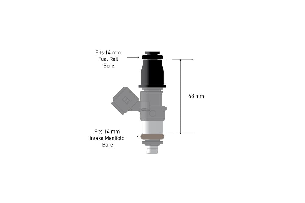 Haltech Fuel Injectors & Clips Haltech Fuel Injector Adapter - 14mm 1/2 to 3/4 Length (HT-080005) SR