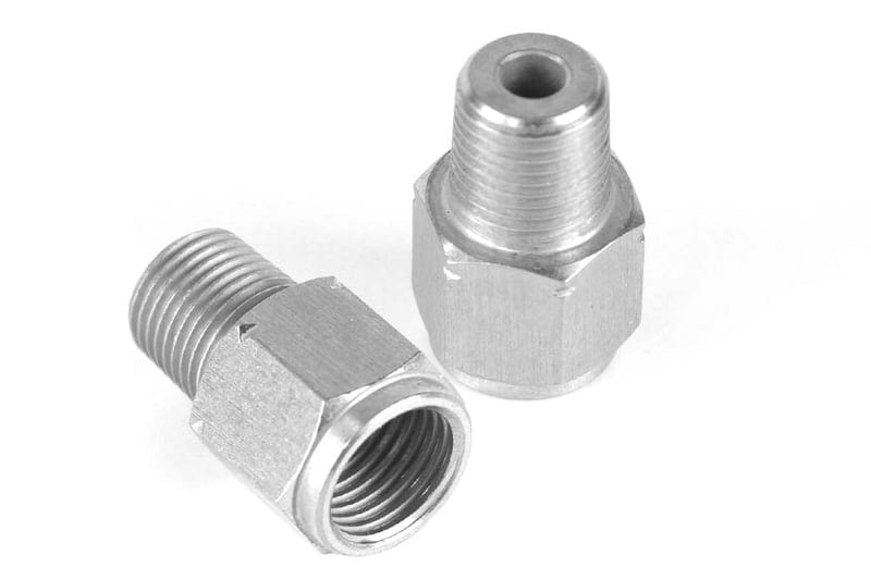 HALTECH M10 x 1.0 to 1/8 BSPT Adaptor Thread: M10 x 1.0 Female to 1/8BSPT Male HALTECH M10 x 1.0 to 1/8 BSPT Adaptor Thread: M10 x 1.0 Female to 1/8BSPT Male SR