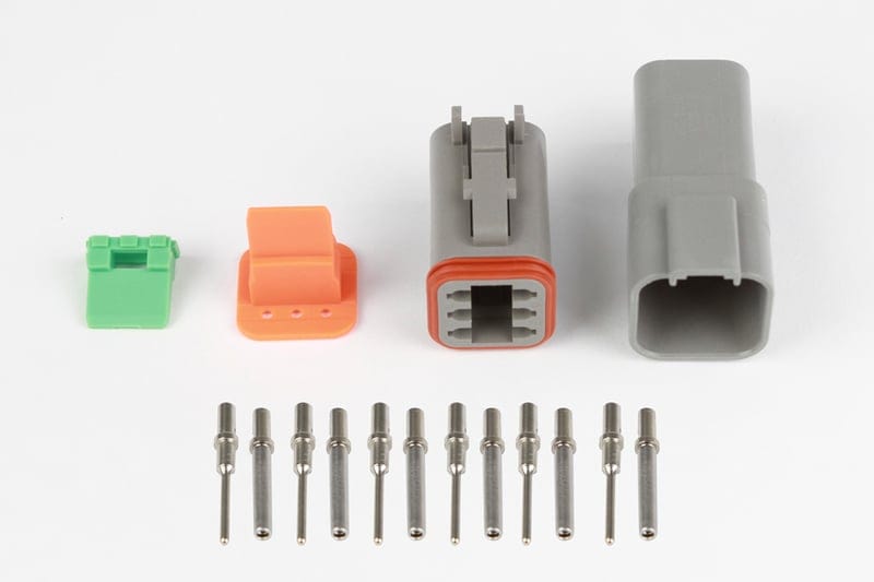 HALTECH Plug and Pins Only - Matching Set of Deutsch DT-6 Connectors (DT06-6S + DT04-6P) - (13 Amp) HALTECH Plug and Pins Only - Matching Set of Deutsch DT-6 Connectors (DT06-6S + DT04-6P) - (13 Amp) SR