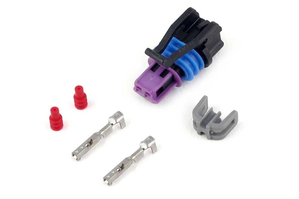 Haltech Plugs & Pins Plug and Pins Only - Delphi 2 Pin GM style Coolant Temp Connector (Black) Haltech Plug and Pins Only - Delphi 2 Pin GM style Coolant Temp Connector (Black) (HT-030411) SR