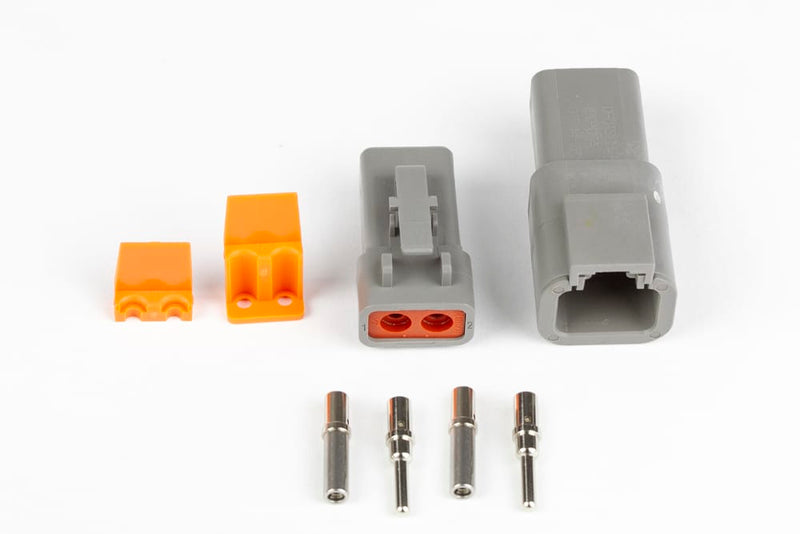 Haltech Plug and Pins Only - Matching Set of Deutsch DTP-2 Connectors (25 Amp) (HT-031202)