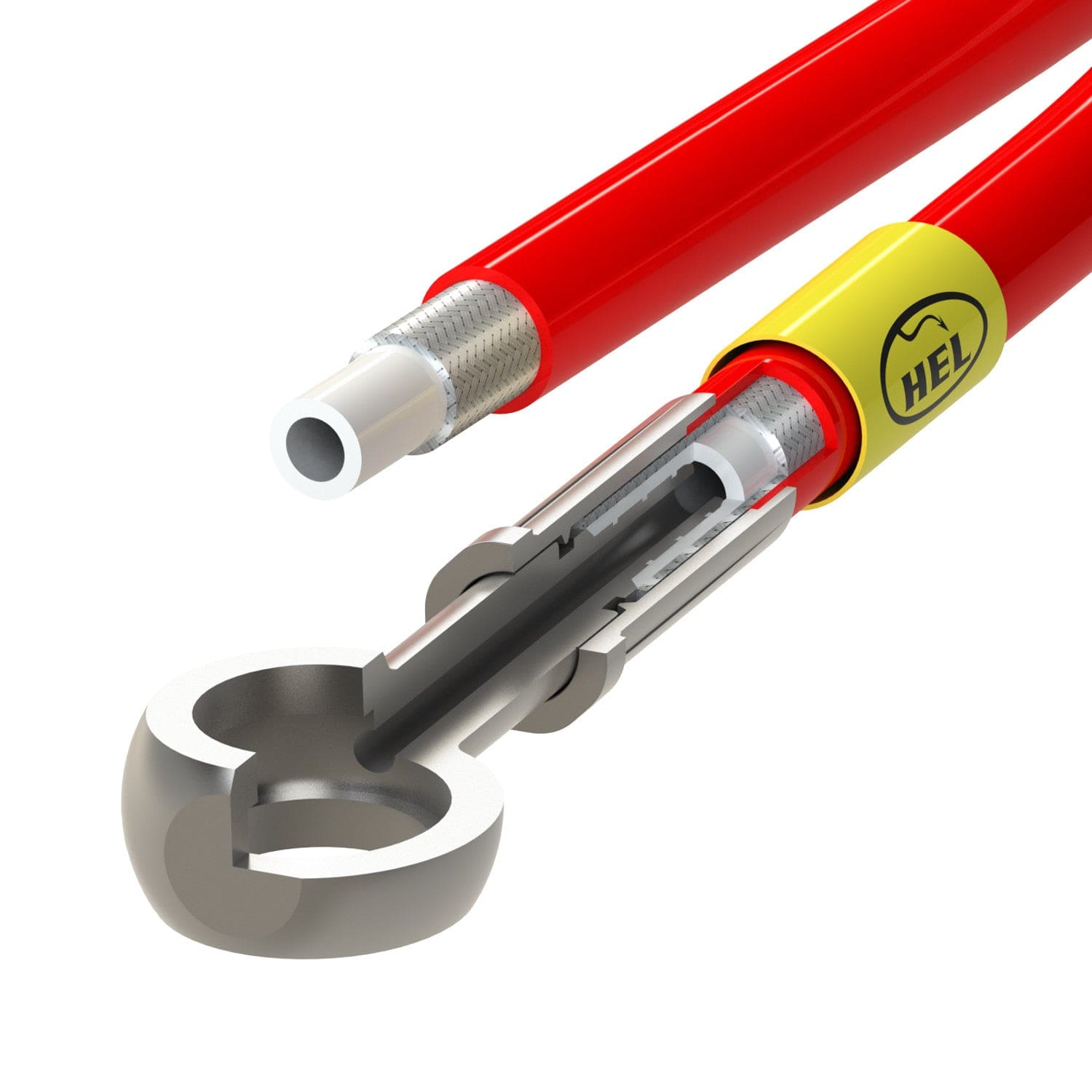 Hel Performance Braided Brake Lines - Car BMW 5 Series E34 518i Rear Discs 1990-1996 Brake Lines HEL Stainless Steel Braided SR