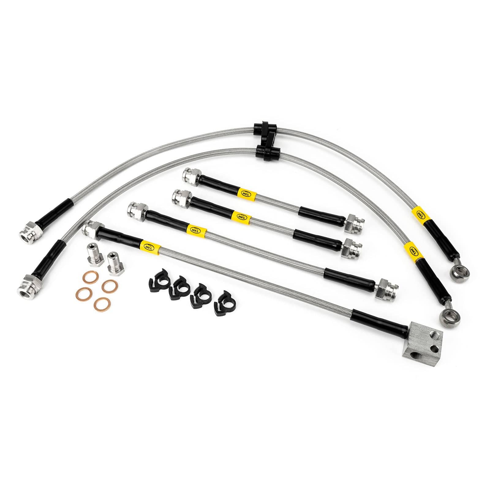 Hel Performance Braided Brake Lines - Car Honda Civic FK3-2 1.6 i-CTDi 2014-2017 Brake Lines HEL Stainless Steel Braided SR
