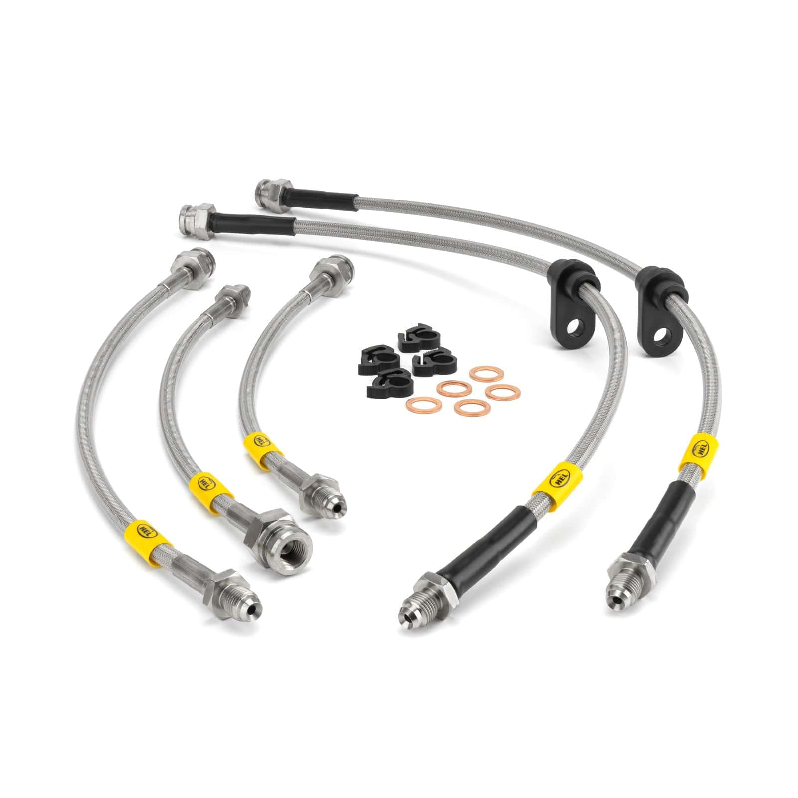 Hel Performance Braided Brake Lines - Car Mazda RX-7 FB 1.3 Turbo 1979-1985 Brake Lines HEL Stainless Steel Braided SR